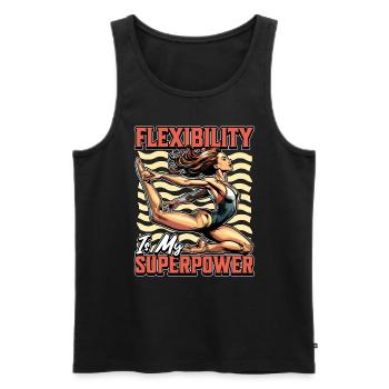Acro Dance Flexibility Is My Superpower Acrobatics - Men's Premium Organic Tank Top - black - Front - AI Model Male 178 light (178cm)