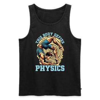 Acro Dance This Body Defies Physics Gymnastics - Männer Premium Bio Tank Top - Schwarz - Vorne - AI Model Male 178 light (178cm)