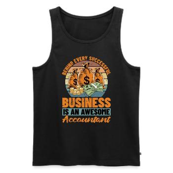 Accounting Behind Every Successful Data Analysis - Männer Premium Bio Tank Top - Schwarz - Vorne - AI Model Male 178 light (178cm)
