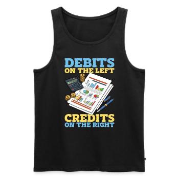 Accounting Debits On The Left Spreadsheet Finance - Männer Premium Bio Tank Top - Schwarz - Vorne - Michal (187cm)