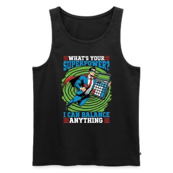 Accounting What's Your Superpower Spreadsheet - Männer Premium Bio Tank Top - Schwarz - Vorne - Michal (187cm)