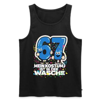 My Costume Is In The Wash 67 Funny - Men's Premium Organic Tank Top - black - Front - AI Model Male 178 light (178cm)