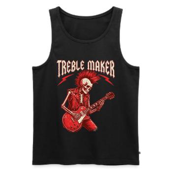 Treble Maker Gitarrist Musiker Wortspiel Rock - Männer Premium Bio Tank Top - Schwarz - Vorne - Michal (187cm)