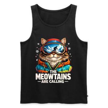 Snowboard Ski Geschenk Herren Damen Kinder Lustig - Männer Premium Bio Tank Top - Schwarz - Vorne - AI Model Male 178 light (178cm)