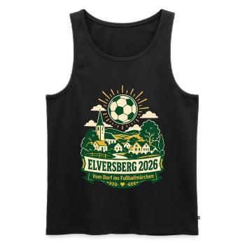 Elversberg 2026 – Vom Dorf ins Fußballmärchen - Männer Premium Bio Tank Top - Schwarz - Vorne - AI Model Male 178 light (178cm)