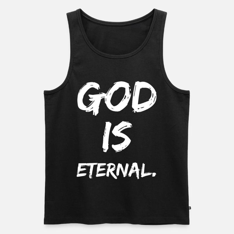 god is eternal - Männer Premium Bio Tank Top - Schwarz