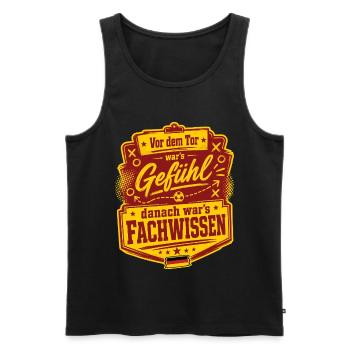 Nach dem Tor war alles Fachwissen - Männer Premium Bio Tank Top - Schwarz - Vorne - Michal (187cm)