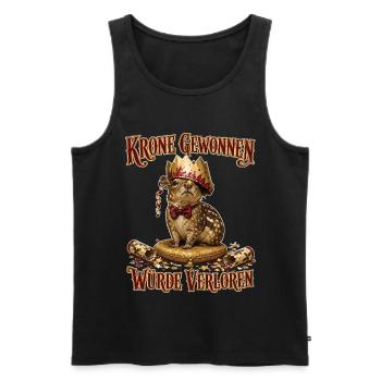 Süßes Paka. Krone gewonnen Würde verloren - Männer Premium Bio Tank Top - Schwarz - Vorne - Michal (187cm)