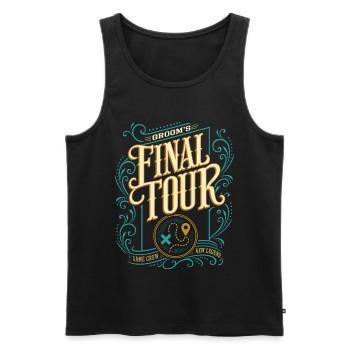 Grooms Final Tour JGA Design - Men's Premium Organic Tank Top - black - Front - Michal (187cm)