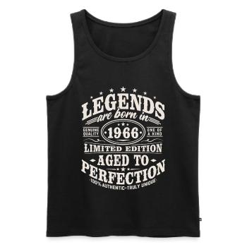 1966 Jahrgang Vintage Geburtstag Geschenk Retro - Männer Premium Bio Tank Top - Schwarz - Vorne - Michal (187cm)