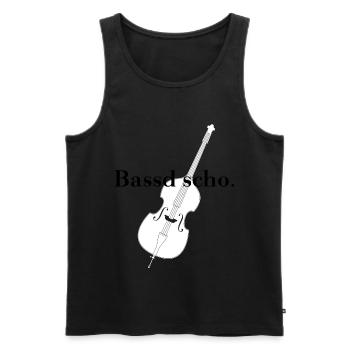 Bassd scho. Franconian. Double Bass Bass - Men's Premium Organic Tank Top - black - Front - AI Model Male 178 light (178cm)