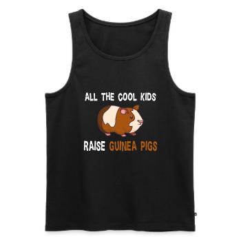 Rongeur cochon d'Inde Cool Kids - Débardeur bio Premium Homme - noir - Devant - Michal (187cm)