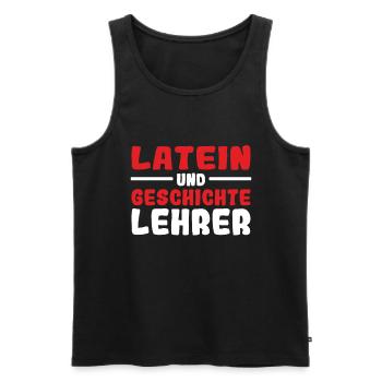 Latein und Griechisch Lehrer - Männer Premium Bio Tank Top - Schwarz - Vorne - Michal (187cm)