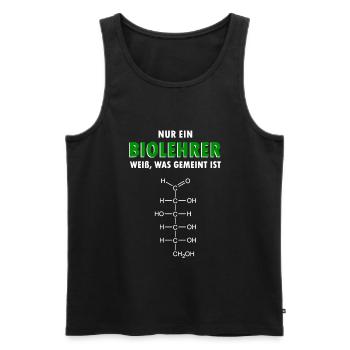 Glucose Biologie Lehrer Geschenk - Männer Premium Bio Tank Top - Schwarz - Vorne - Michal (187cm)