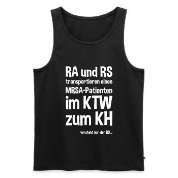 Rettungsassistent Rettungssanitäter Spruch - Männer Premium Bio Tank Top - Schwarz - Vorne - Michal (187cm)