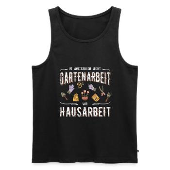 Gartenarbeit Wörterbuch Garten Gärtner - Männer Premium Bio Tank Top - Schwarz - Vorne - Michal (187cm)
