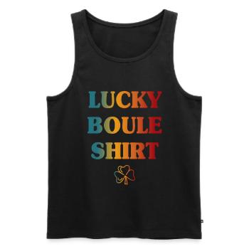 Boules de boules rétro - Débardeur bio Premium Homme - noir - Devant - Michal (187cm)