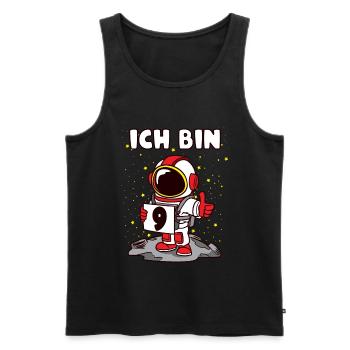 9 Geburtstag Ich Bin 9 Astronaut 9 Jahre Weltraum - Männer Premium Bio Tank Top - Schwarz - Vorne - AI Model Male 178 light (178cm)