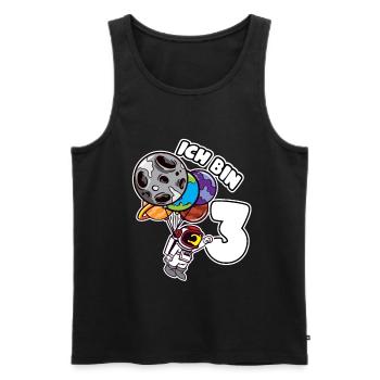 3 Geburtstag Ich Bin 3 Astronaut 3 Jahre Weltraum - Männer Premium Bio Tank Top - Schwarz - Vorne - Michal (187cm)