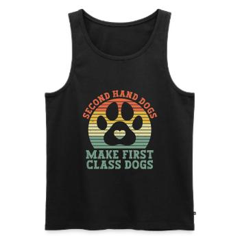 Dog Animal Welfare Animal Rescue Activiste Refuge pour animaux - Débardeur bio Premium Homme - noir - Devant - Michal (187cm)