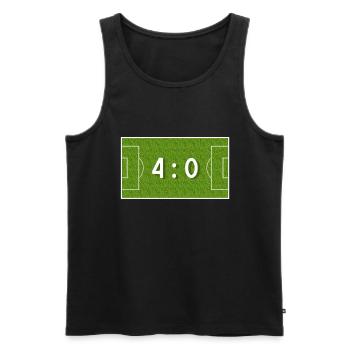 4 : 0 - 40 birthday 40 years of football - Men's Premium Organic Tank Top - black - Front - Michal (187cm)