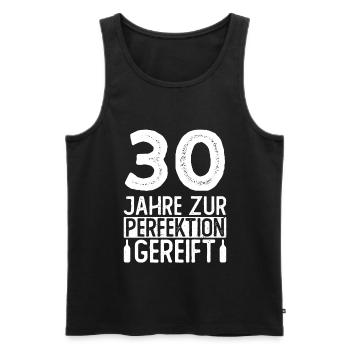 30 Jahre Zur Perfektion Gereift - 30 Geburtstag 30 - Männer Premium Bio Tank Top - Schwarz - Vorne - Michal (187cm)
