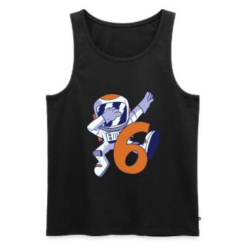 6th Birthday Astronaut 6 Years Space Galaxy - Men's Premium Organic Tank Top - black - Front - AI Model Male 178 light (178cm)