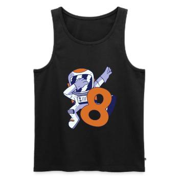8th Birthday Astronaut 8 Years Space Galaxy - Men's Premium Organic Tank Top - black - Front - AI Model Male 178 light (178cm)