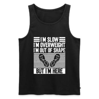 Marathon Runner Marathon Training Jogging Running - Men's Premium Organic Tank Top - black - Front - Michal (187cm)