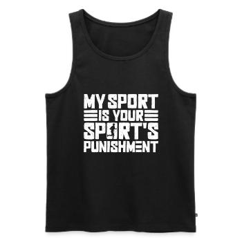 Marathonläufer Marathon Training Joggen Laufen - Männer Premium Bio Tank Top - Schwarz - Vorne - AI Model Male 178 light (178cm)