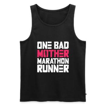 A Bad Mother Marathon Runner - Femmes - Débardeur bio Premium Homme - noir - Devant - Michal (187cm)