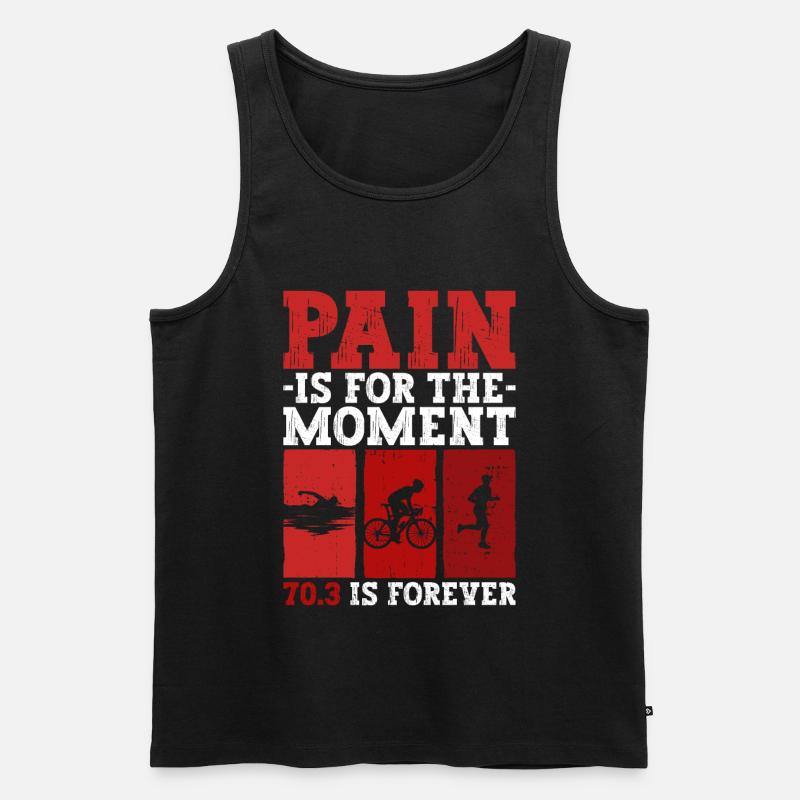 Halb-Triathlon Training Triathlet - Männer Premium Bio Tank Top - Schwarz