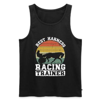 Meilleure course de trot - Horse Racing Trotting Horse - Débardeur bio Premium Homme - noir - Devant - AI Model Male 178 light (178cm)