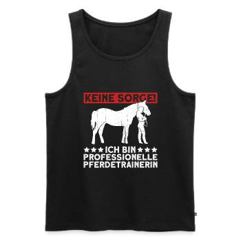 Keine Sorge! Ich Bin Professionelle - Männer Premium Bio Tank Top - Schwarz - Vorne - Michal (187cm)
