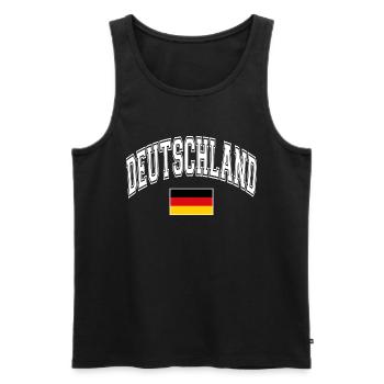 Germany Flag - Men's Premium Organic Tank Top - black - Front - AI Model Male 178 light (178cm)