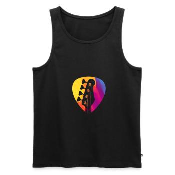 Gitarre - Männer Premium Bio Tank Top - Schwarz - Vorne - Michal (187cm)