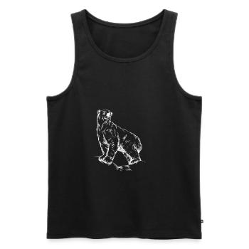 Icebear - Men's Premium Organic Tank Top - black - Front - Michal (187cm)