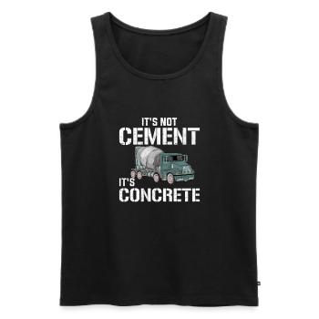 It's Not Cement It's Concrete, concrete - Men's Premium Organic Tank Top - black - Front - AI Model Male 178 light (178cm)