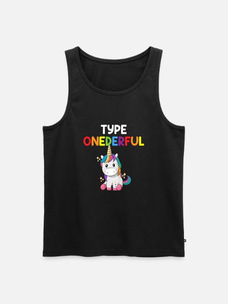 type onederful unicorn diabetes type 1 diabetes - Men's Premium Organic Tank Top - black