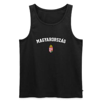 Magyarorszag, Ungarn, Ungarisch - Männer Premium Bio Tank Top - Schwarz - Vorne - AI Model Male 178 light (178cm)