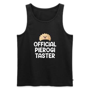 offizieller Pierogi-Schnupper, polnischer Pierogi - Männer Premium Bio Tank Top - Schwarz - Vorne - AI Model Male 178 light (178cm)