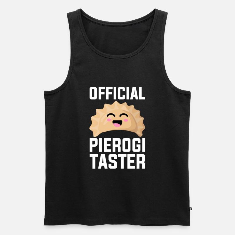 offizieller Pierogi-Schnupper, polnischer Pierogi - Männer Premium Bio Tank Top - Schwarz