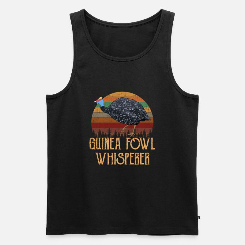 Perlhuhn Flüsterer, Perlhuhn - Männer Premium Bio Tank Top - Schwarz