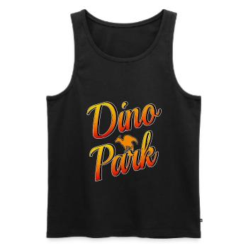 Dino Park T-Rex dinosaures Préhistoire - Débardeur bio Premium Homme - noir - Devant - Michal (187cm)