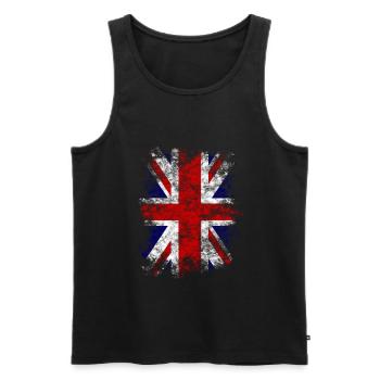 Great Britain Flag Grunge Patriotism Sport - Men's Premium Organic Tank Top - black - Front - Michal (187cm)