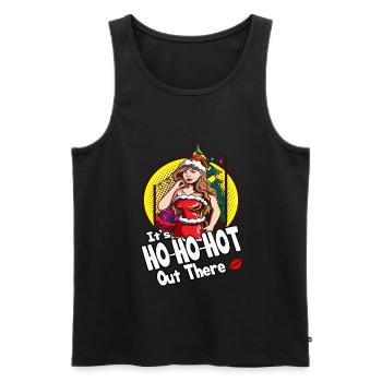 Christmas in July Sexy Girl Christmas Lips - Men's Premium Organic Tank Top - black - Front - Michal (187cm)