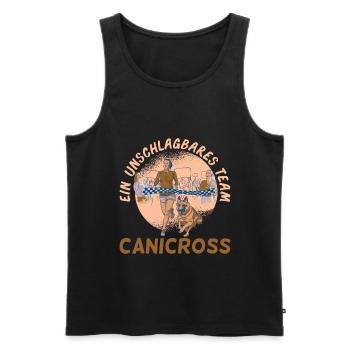 Canicross Hundesport Laufen Unschlagbares Team - Männer Premium Bio Tank Top - Schwarz - Vorne - Michal (187cm)