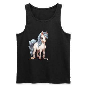Bébé cheval mignon - Débardeur bio Premium Homme - noir - Devant - Michal (187cm)