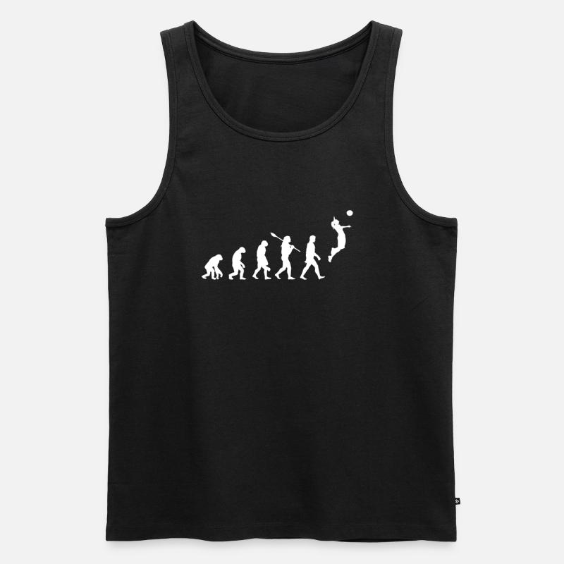 Volleyball Evolution - Männer Premium Bio Tank Top - Schwarz