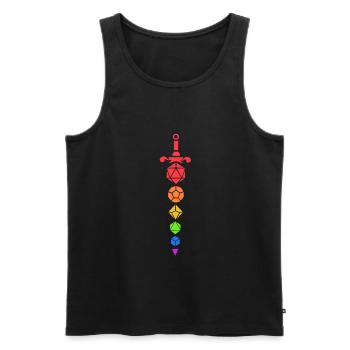 D20 Gaming Rollenspiel Fantasy Dungeon Geschenk - Männer Premium Bio Tank Top - Schwarz - Vorne - AI Model Male 178 light (178cm)